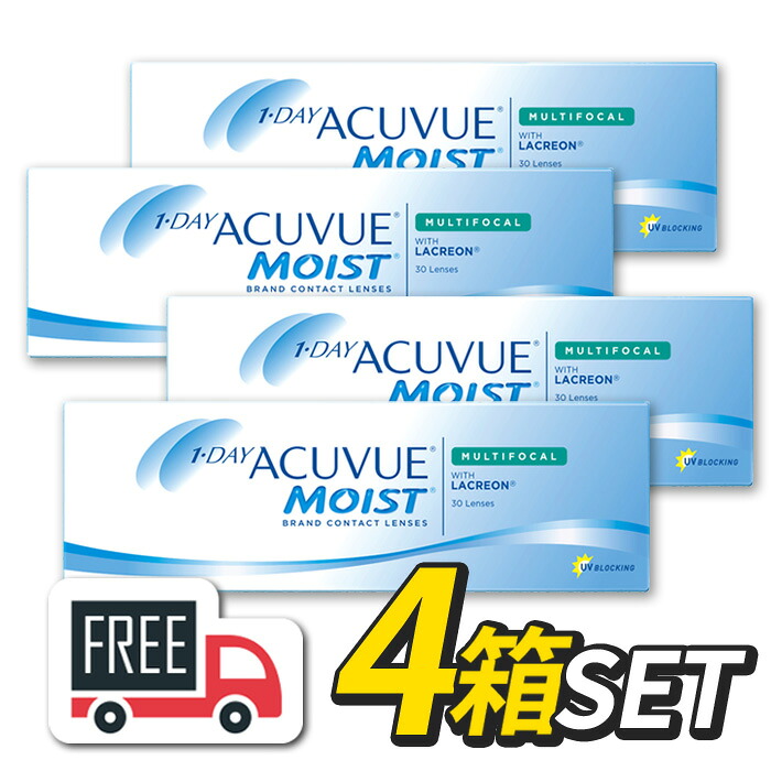 【送料無料・ポスト便】ワンデーアキュビューモイスト マルチフォーカル 4箱（1箱30枚入）遠近両用 コンタクトレンズ 1日使い捨て ジョンソン エンド ジョンソン