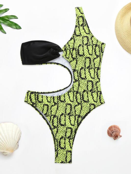 ドレス 水到着 レディース ワン肩 パーソナリティー一群れ 海外目論む セレブ風儀 緑色 アニマルプリント S M L わずか号数数 至大サイズ 7号 9号 11号 小内心 体型補う 色っぽい 眩い 愛くるしげ 格好のいい 家妻用海水着 レディース水着 胸を盛れる 可愛い水着 かわいい