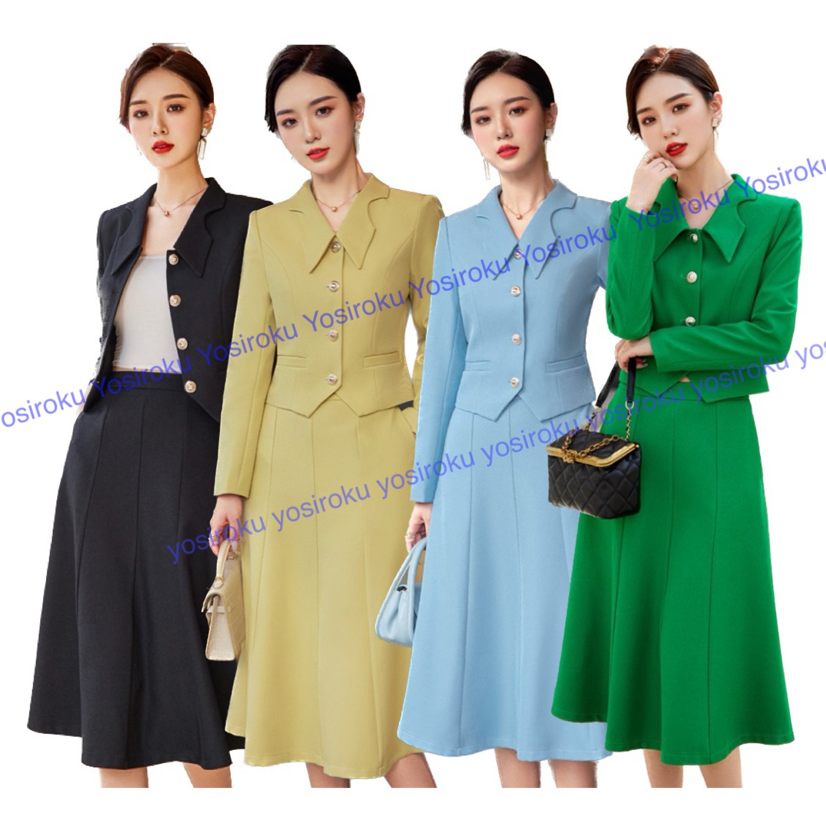ジャケット ロングスカート2set (T)|グリンファクトリー