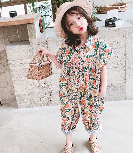 可愛い女の子服 連体服 ロンパース フラワー柄 T Giosenglish Com