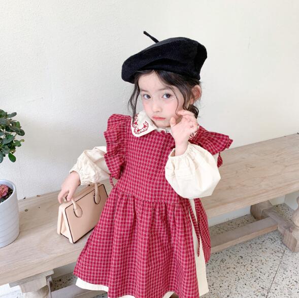 2デテールひとそろい チェック セットアップ 童 ワンピース 女子 ファッション 子供ウエア T Foxunivers Com
