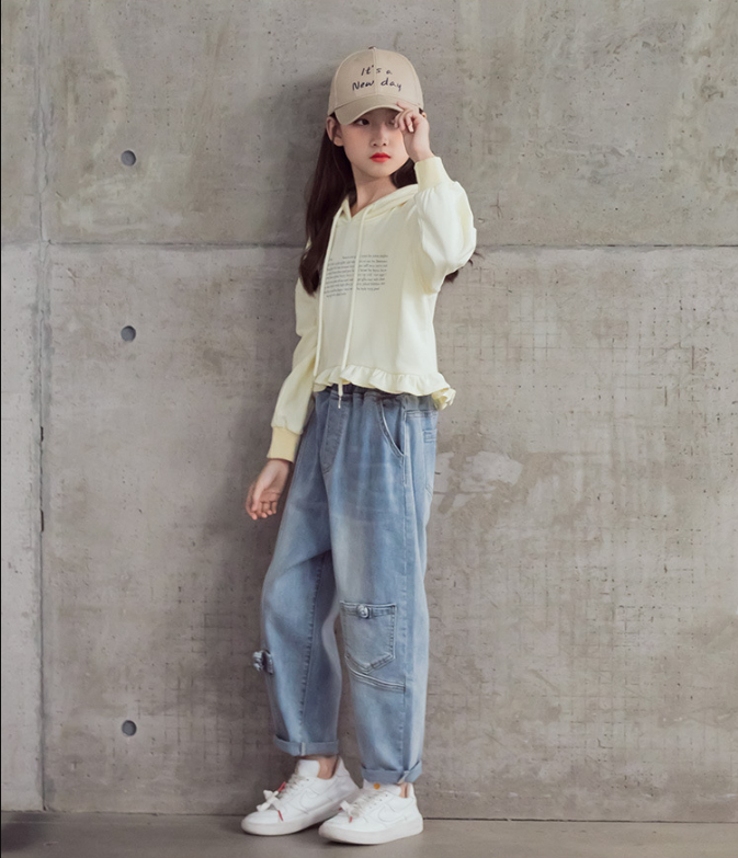 韓国ファッション ガールズ 女の子 レディース 子供服 パーカー ショットタイプ バーカー 親子でお揃いコーデに T Giosenglish Com