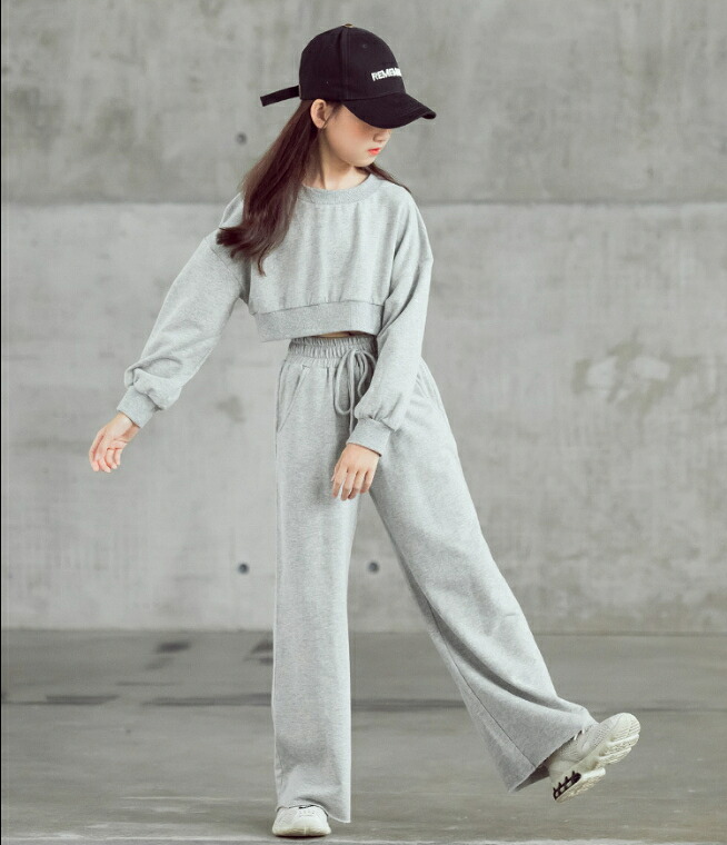 韓国ファッション ガールズ 女の子 レディース 子供服 裏起毛 スーツ パーカーズボン2点セット 親子でお揃いコーデに T Crunchusers Com