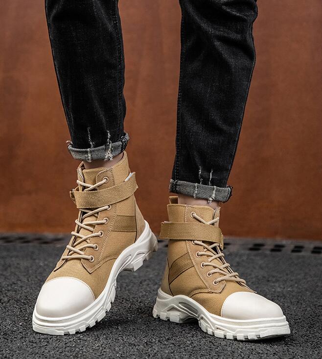 韓国流行り物 成人男性心地好い メンズ マーティンブーツ ミリタリーブーツ ミッドトップ ツーリング T Hotjobsafrica Org