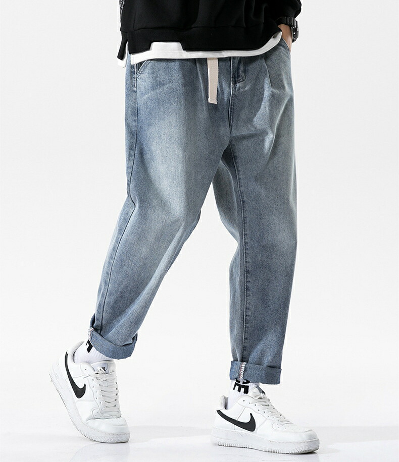 メンズファッション ジーパン 長ズボン 韓国ファッション ゆったり パンツ ズボン 学生 T Educaps Com Br