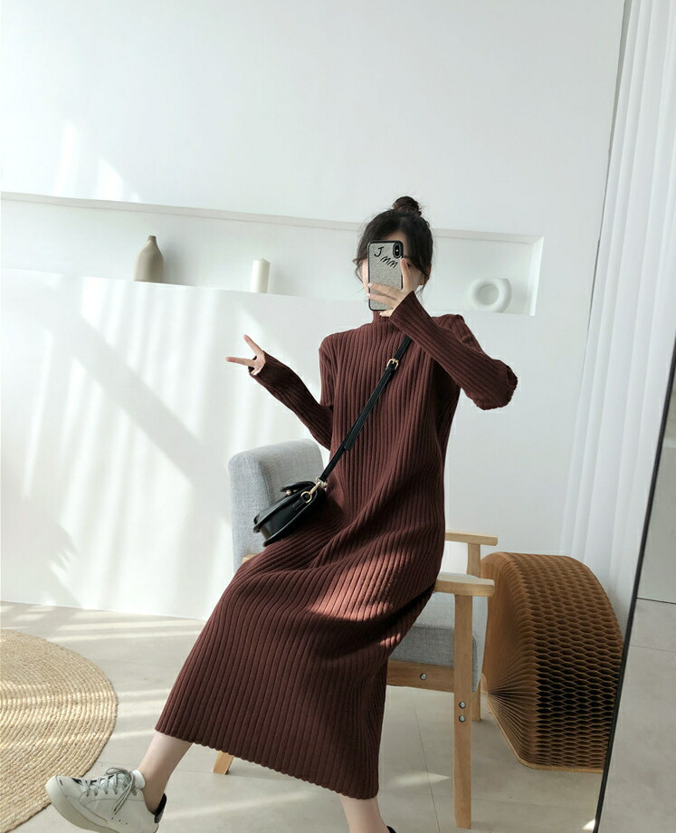 楽天市場 おしゃれ ジャージワンピース マキシ セーター スカート レディース 韓国ファッション T グリンファクトリー