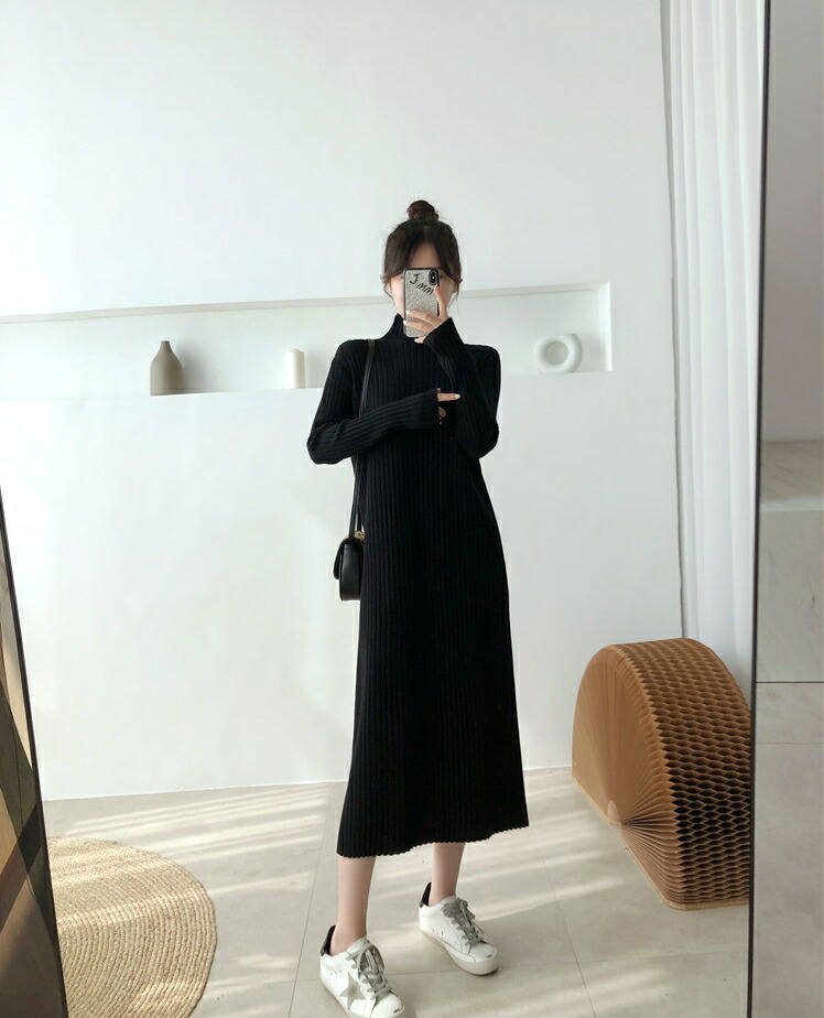 セーター スカート 長袖 ジャージワンピース ワンピース マキシ レディース 韓国ファッション T Educaps Com Br