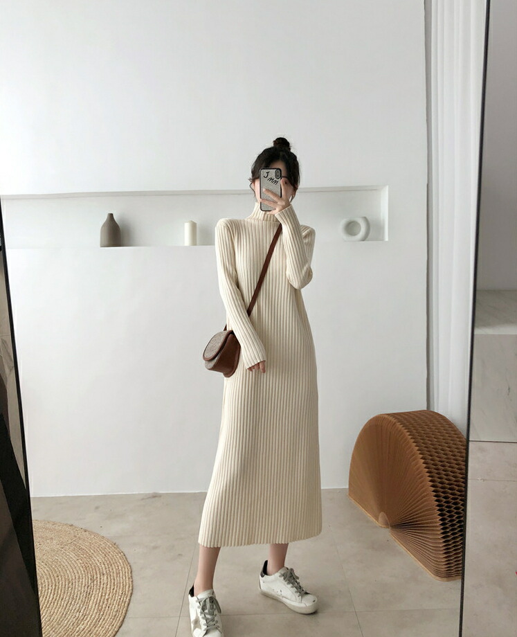 セーター スカート 長袖 ジャージワンピース ワンピース マキシ レディース 韓国ファッション T Educaps Com Br