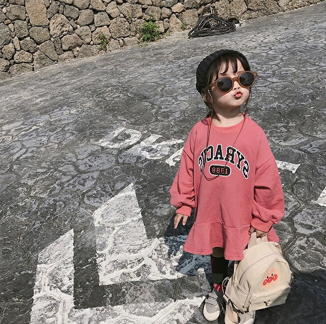 ガールズ 女の子 パーカー ゆったり 子供服 ワンピース 韓国子供服 キッズ服 T Educaps Com Br