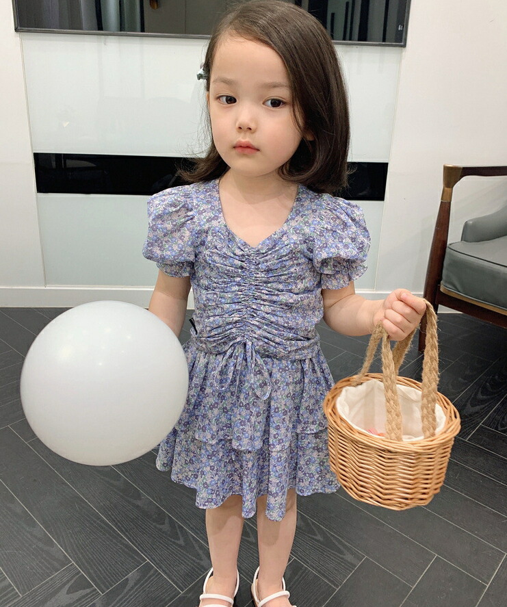 ガールズ 女の子 花柄 上着 スカート 2点セット 服 子供服 韓国子供服 キッズ服 T Educaps Com Br