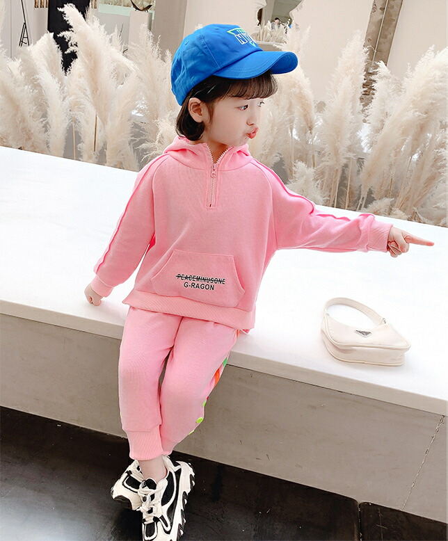 赤ちゃん 韓国ファッション 子供服 フード付き レジャー 長袖 パーカー ズボン 2点セット キッズ T Marcsdesign Com