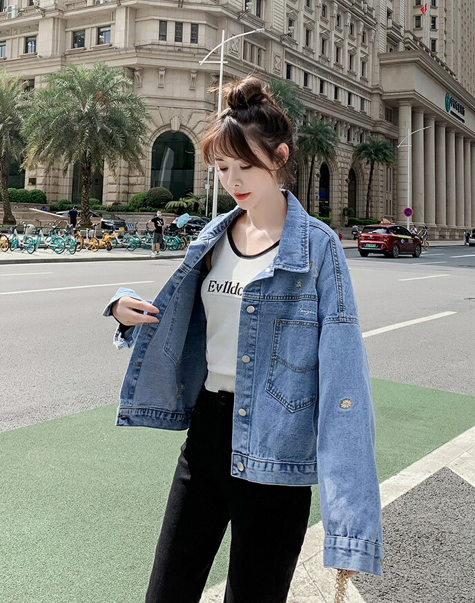 気散じ アウター ジーンズ 韓国流行り物 上衣 コート レディース トップス T Hotjobsafrica Org