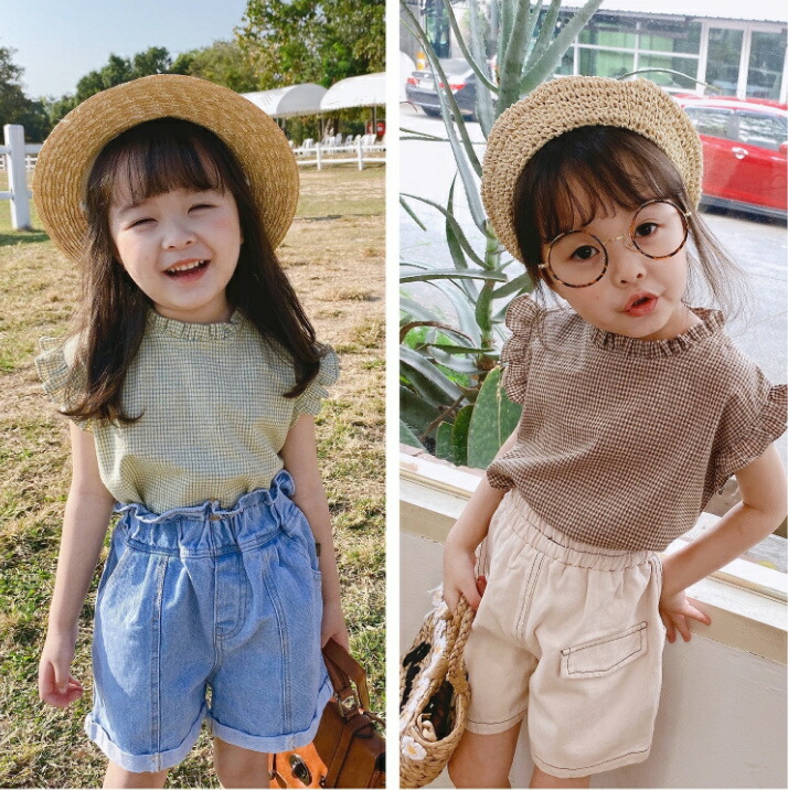 子供服 ガールズ 女の子 服 韓国ファッション ノースリーブーブ シャツ Tシャツ 上着 キッズ 歳 T Educaps Com Br