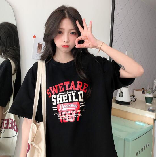 トップス Tシャツ レーディス ゆったり レディース ファッション 英字 T Educaps Com Br