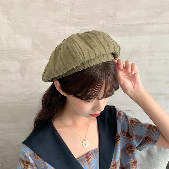 品質のいい 帽子 キャップ ベレー帽 イギリス風 ストライプ レディースファッション K T Balkon86 Ru