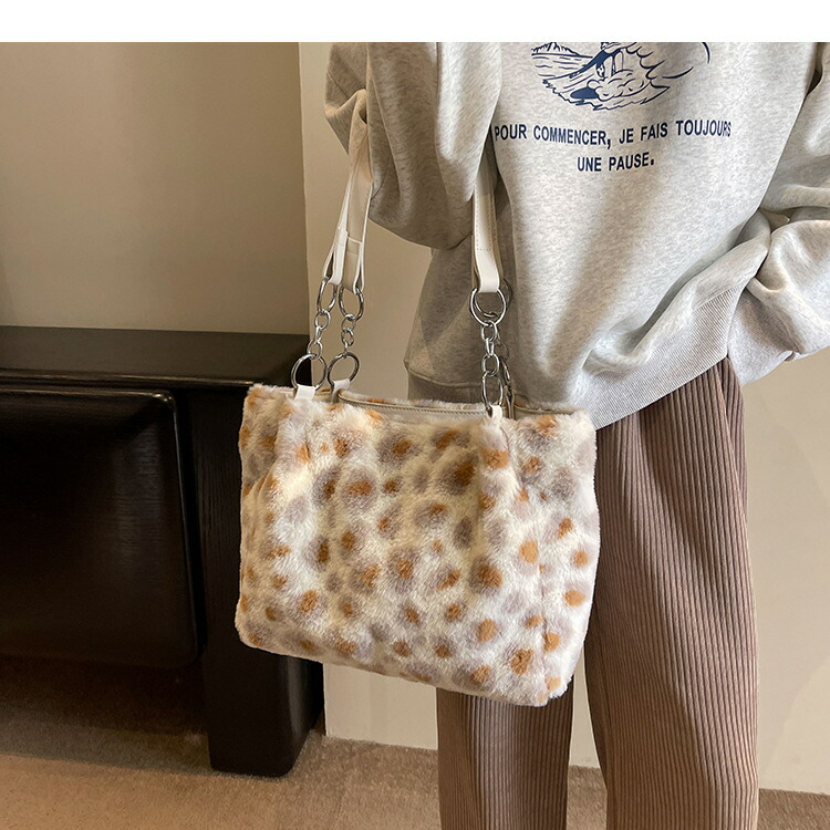 楽天市場】ブルーフォックス ファー トートバッグ ピンク レオパード