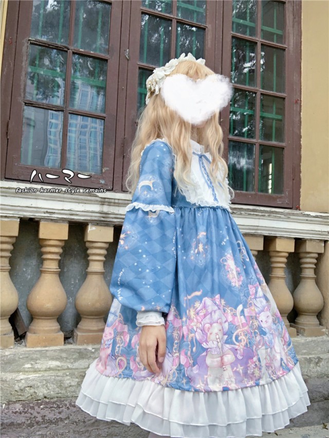 クラシカル レディース ロリータワンピース ワンピース 洋服 スカート 長袖 姫様 兎プリント T Educaps Com Br