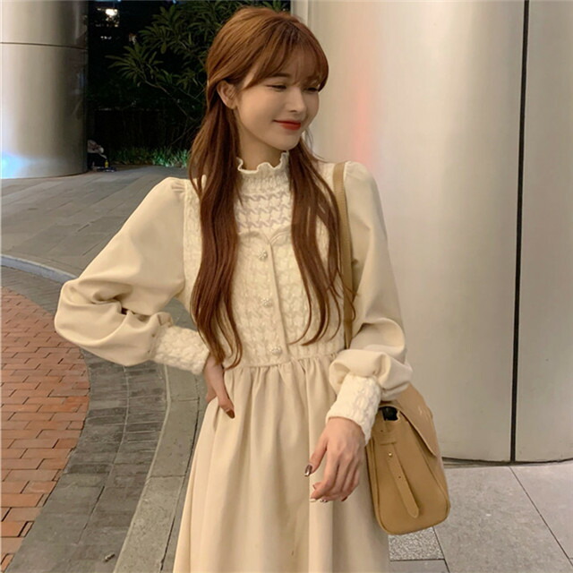 レディース 長袖 ワンピース パフスリーブ ロングワンピース クラシカル フリルワンピース T Educaps Com Br