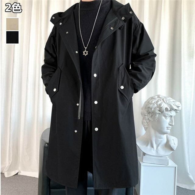 メンズ トレンチ上張り ロングコート A通い路 コート 徐徐に 長袖 御洒落 T メンズ トレンチコート ロングコート Aライン コート ゆったり 長袖 おしゃれ Damienrice Com