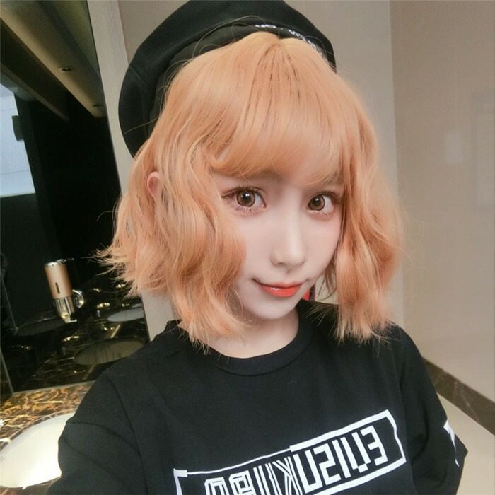 ウィッグ女性ショートヘアショートカーリーヘアフワフワバングヘアスタイル T Corcoranglass Com