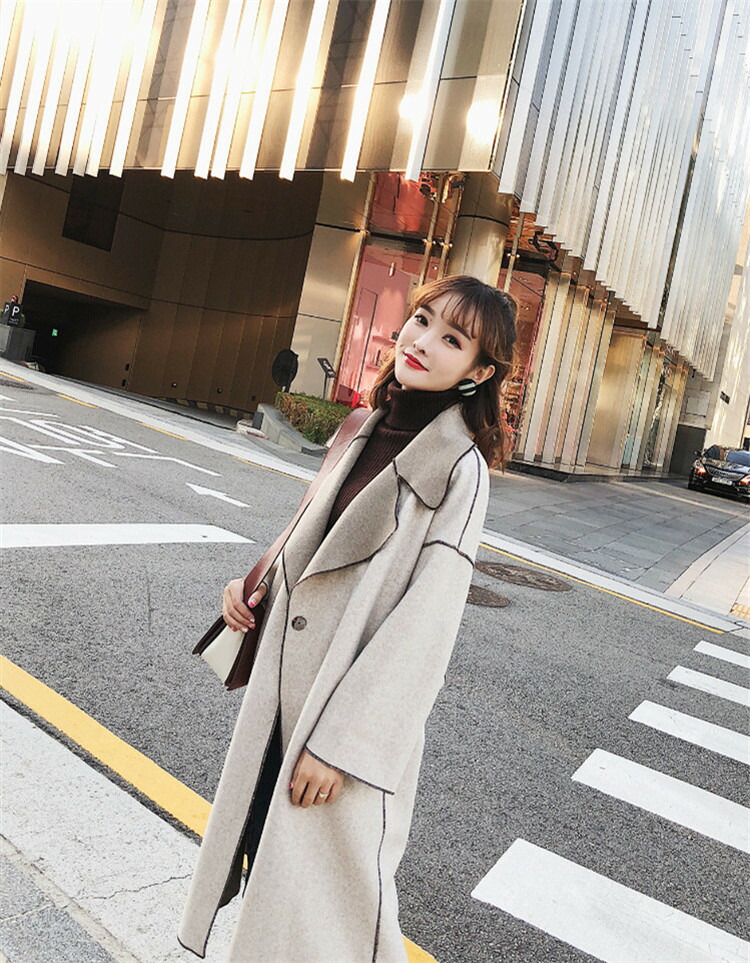 韓国流行り物懇切分厚毛糸オーバコート T Hotjobsafrica Org