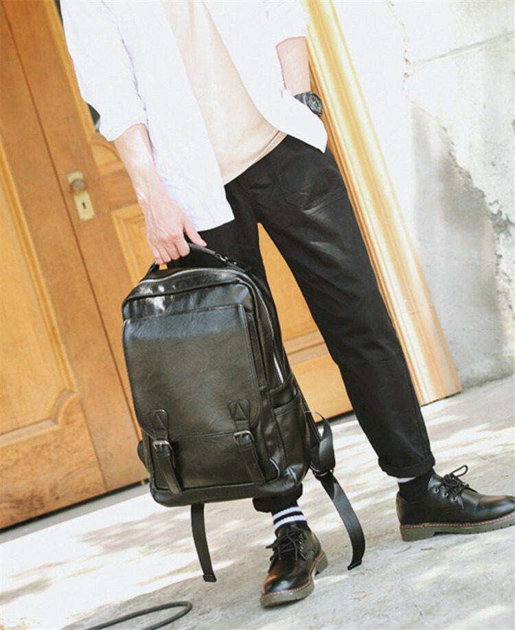 韓国流行り物puレザーデイバッグリュックサックメンズ T Hotjobsafrica Org
