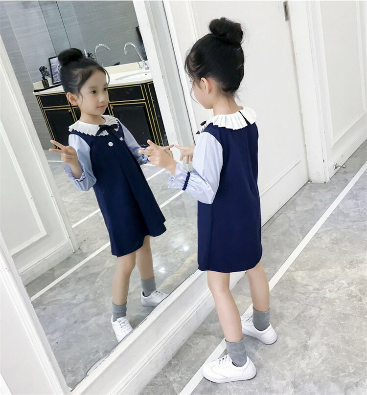 韓国子供服韓国ファッション女の子可愛いおしゃれな学院風ワンピース T Educaps Com Br