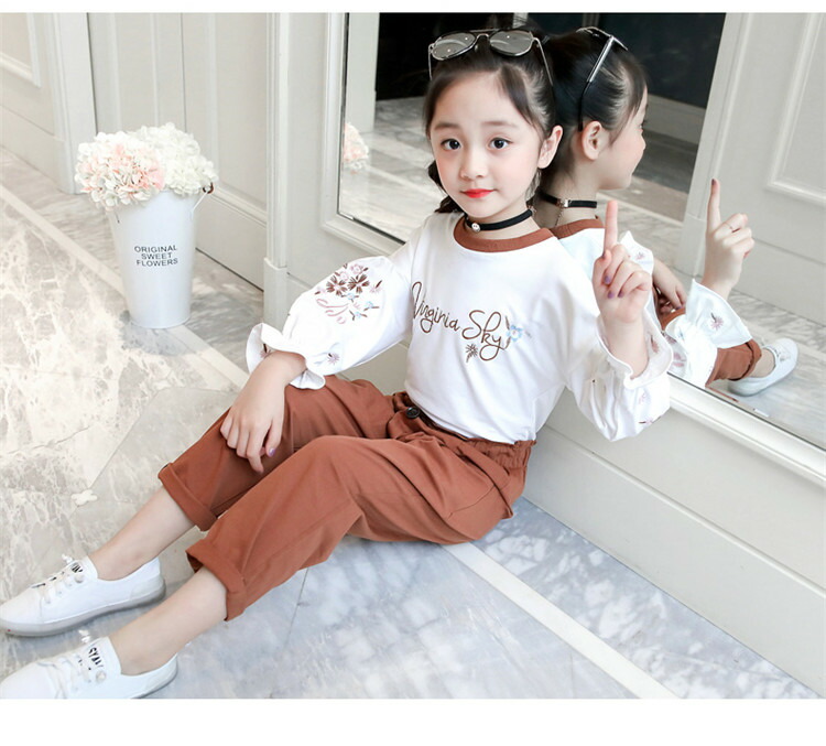 子供服女の子2点セット韓国ファッショントップスロングパンツセット T Corcoranglass Com