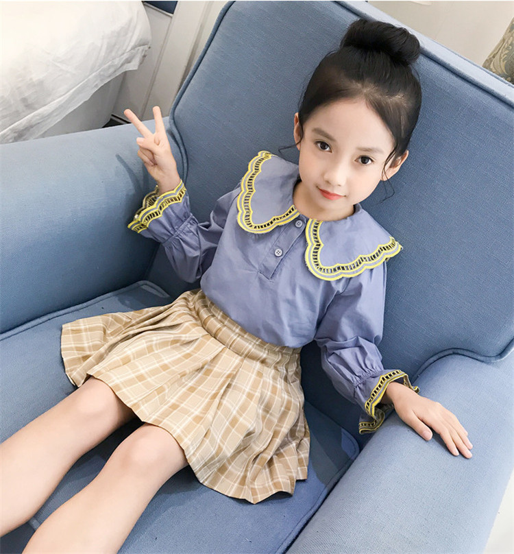 韓国ファッション子供服韓国風子供服流行のキッズ服女の子長袖可愛いシャツトップス T Educaps Com Br