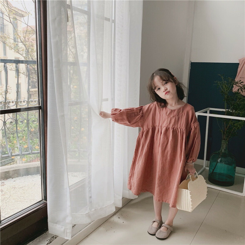 韓国ファッション流行のキッズ服子供服ゆったり女の子おしゃれな長袖ワンピース T Educaps Com Br