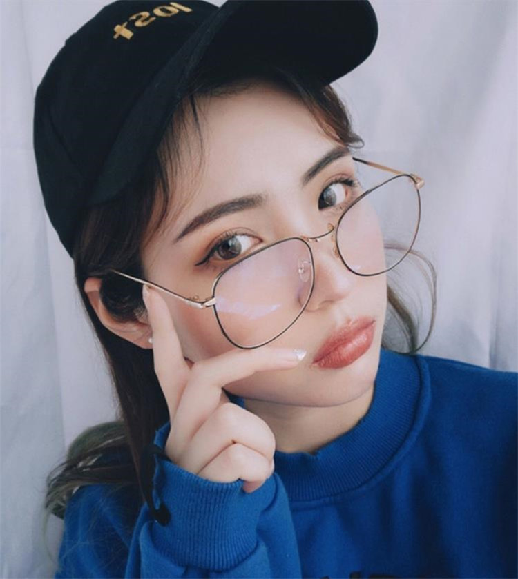 楽天市場 韓国ファッション小顔効果ビックフレーム女性メガネ眼鏡流行軽量 T グリンファクトリー