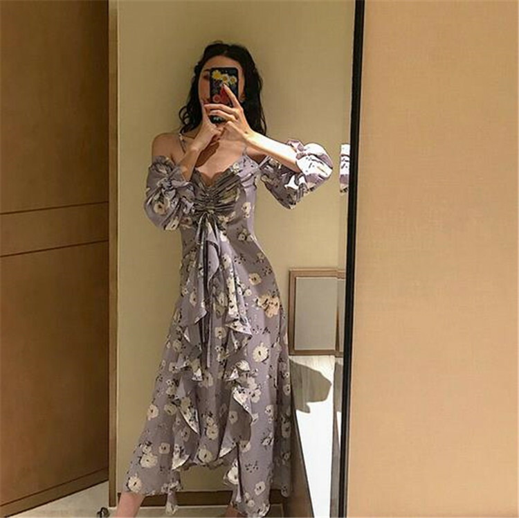 最トレンドアイテムを緊急 レトロ プリント ロングセクション 港の風 ワンピース T Educaps Com Br