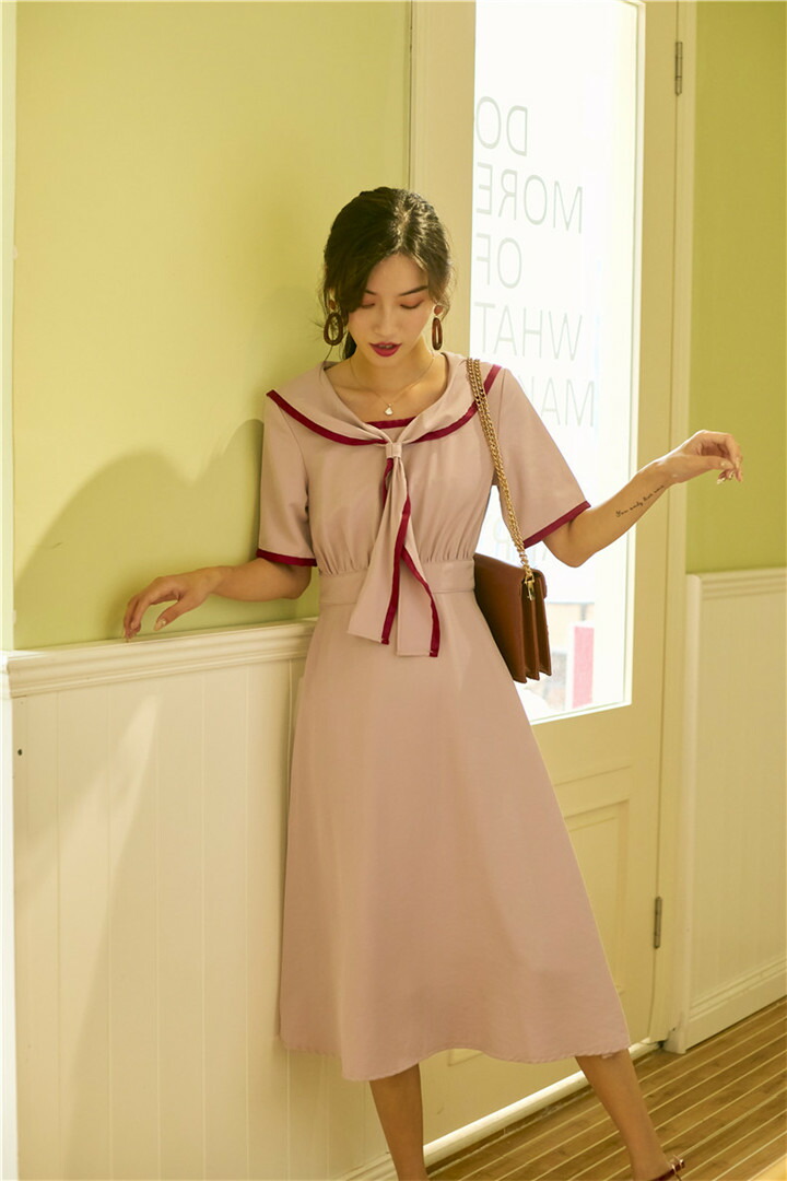 個性的 ユニーク フレンチ ガール カレッジ風 可愛い系 可愛い ワンピース T Giosenglish Com