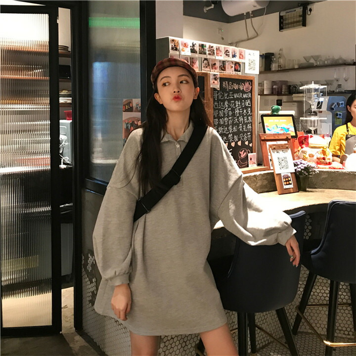 ファッション カレッジ風 スウェット ワンピース 長袖 ミニスカート T Marcsdesign Com
