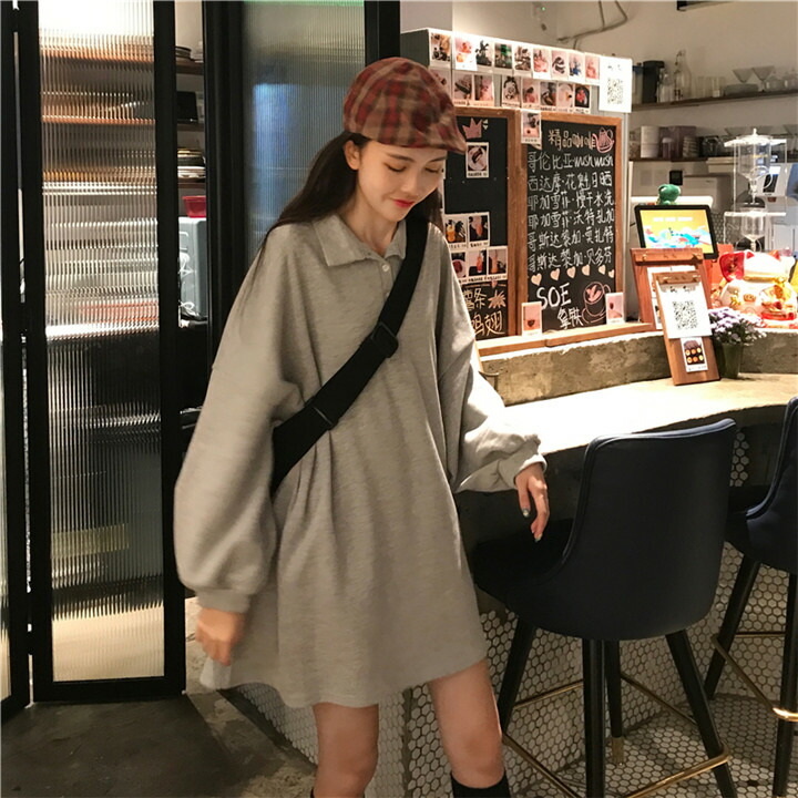 ファッション カレッジ風 スウェット ワンピース 長袖 ミニスカート T Marcsdesign Com