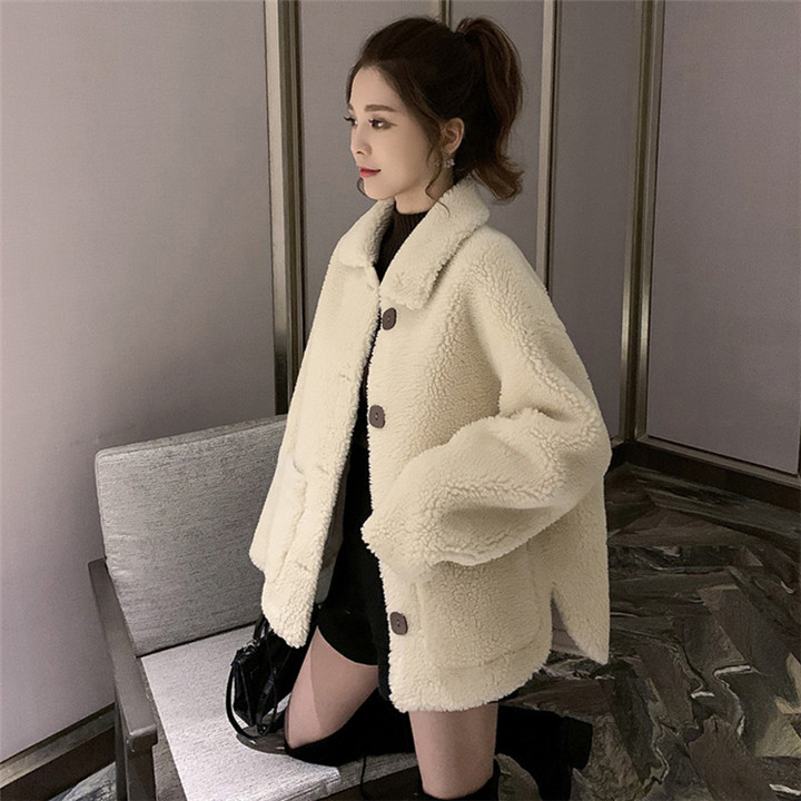 楽天市場 甘辛コーデならおまかせ ラペル ムートンコート ショート丈 カレッジ風 トップス T グリンファクトリー