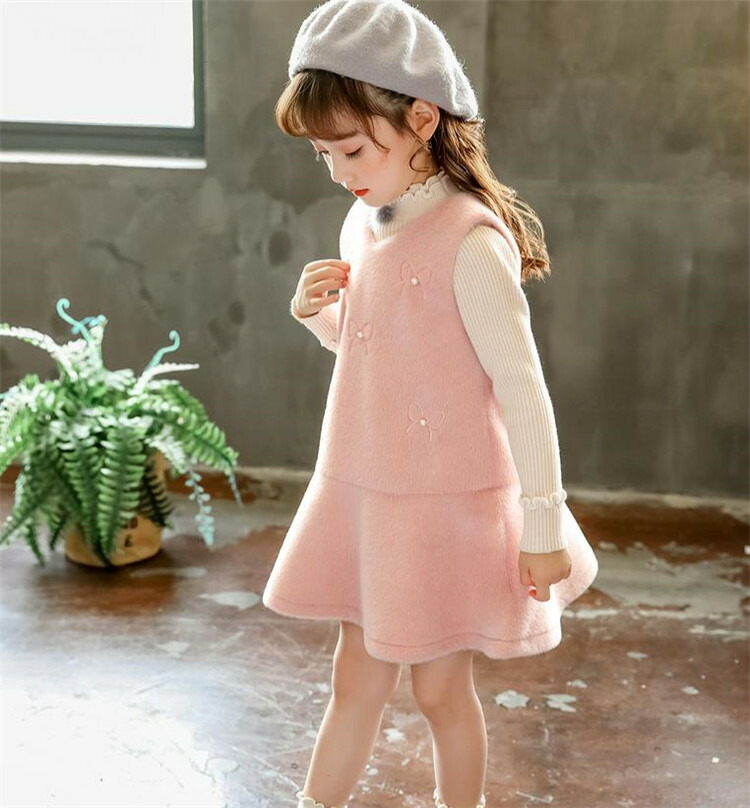 楽天市場 韓国 蝶結び可愛い系ワンピースベストスカート韓国語子供服フリル刺繍ジッパー T グリンファクトリー