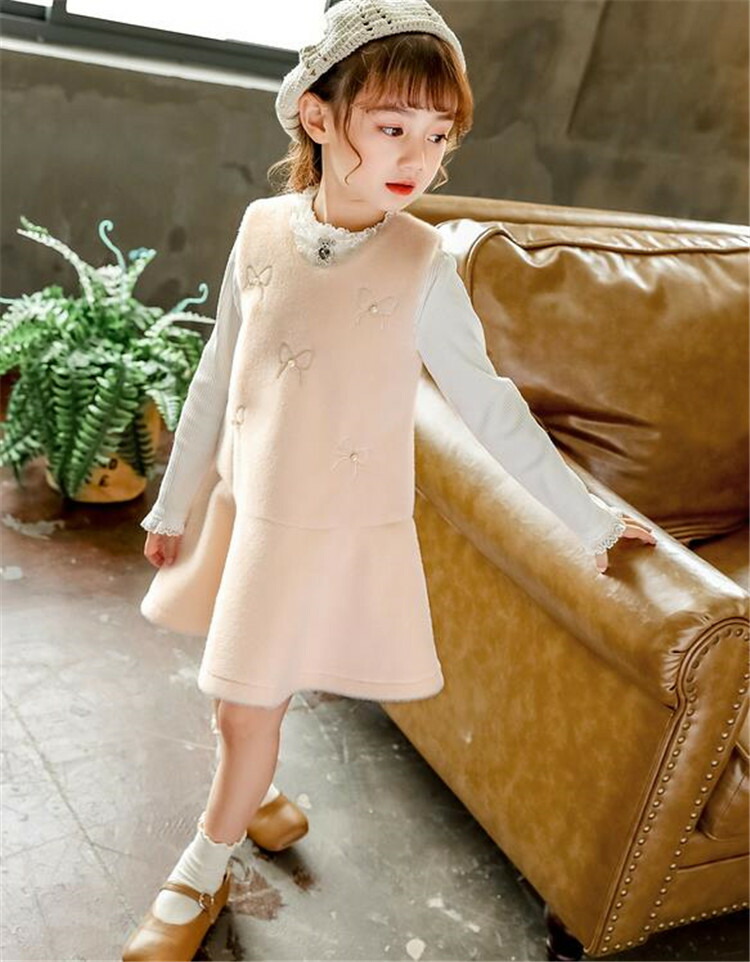 楽天市場 韓国 蝶結び可愛い系ワンピースベストスカート韓国語子供服フリル刺繍ジッパー T グリンファクトリー