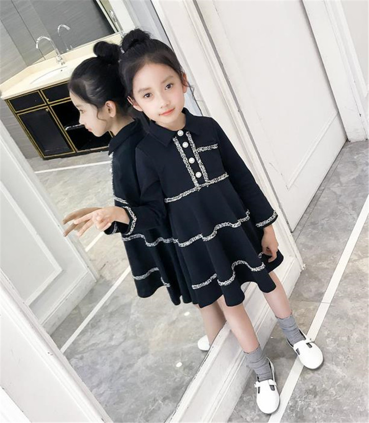 合わせやすい服でキッズ洋風裏起毛ワンピースオシャレ長袖厚手子供aライン可愛い系 T Marcsdesign Com