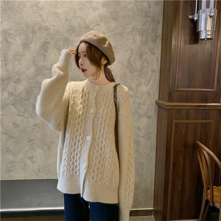 今が絶対い流行 韓国 ゆったり Vネック 花柄 ワンピース セーター T Jurisaxis Com