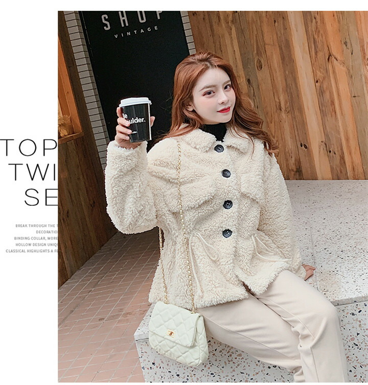 実用 ファッション ムートンコート 厚手 カジュアル ショート丈 韓国 減齢 コート T Marcsdesign Com