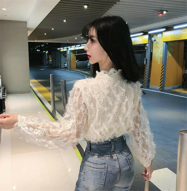 韓国ファッション セクシー 透け感ブラウス レース シャツ トップス T Giosenglish Com