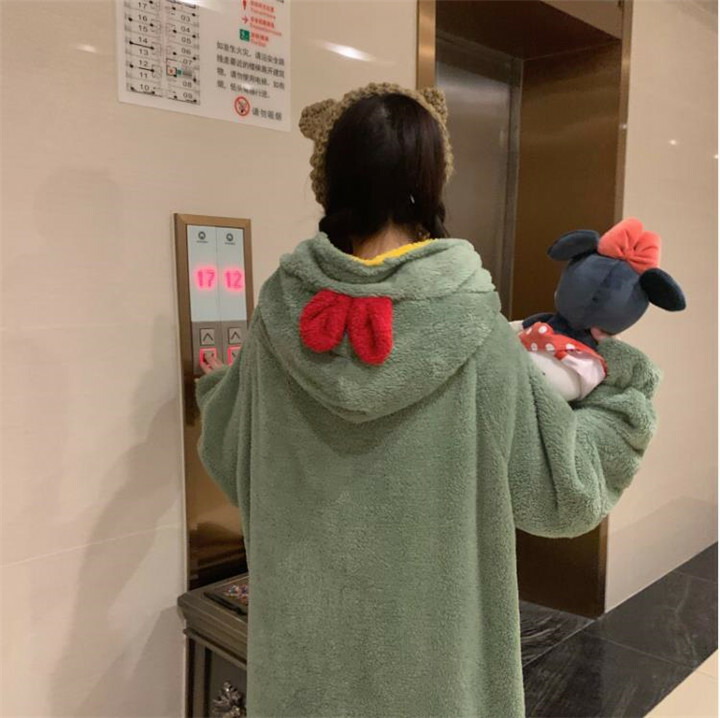 長袖 サンゴフリース 可愛い 可愛い系 女の子 ルームウェア パジャマ カジュアル 暖かい 厚手 人形の襟 T Korkmazmauritius Com