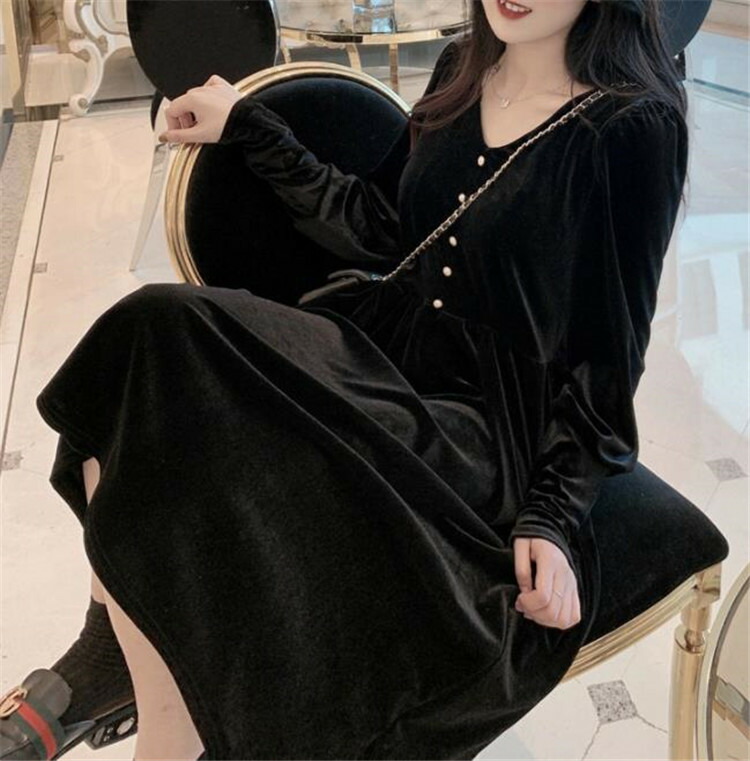 韓国ファッション レトロ 宴会場 旅行 おしゃれ Vネック ワンピース T Educaps Com Br