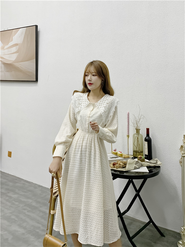 華やか ラペル 長袖 韓国 スリムフィット ハイウエスト ロングセクション ワンピース T Marcsdesign Com