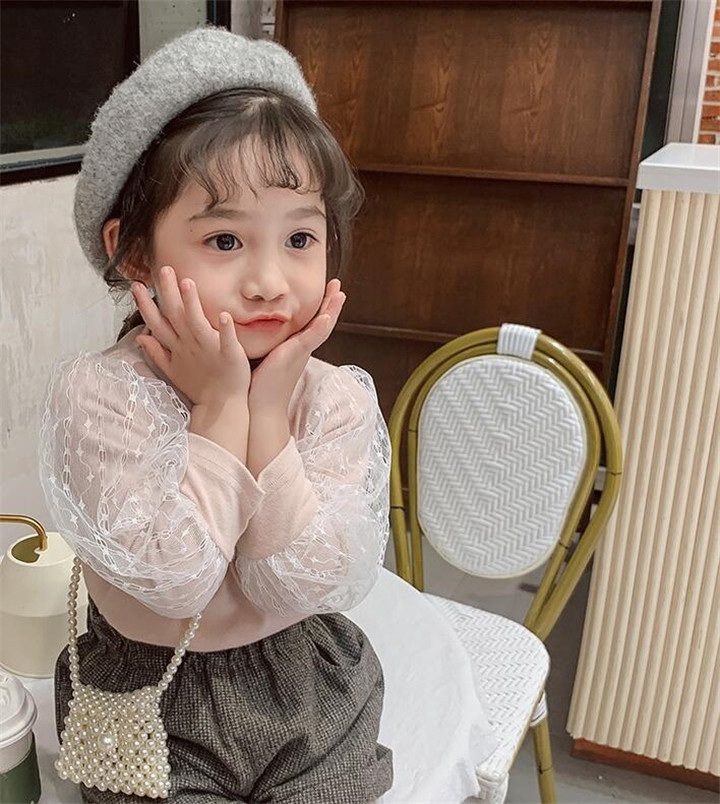 子供 長袖 快適 小さい鮮な トップス 女の子 かわいい 可愛い系 無地 レーヨン T Educaps Com Br