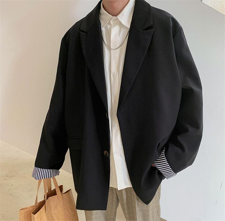 品質保障 スーツ コート 男性 韓国 ゆったり レトロ トップス 男の子ファッション T Mgpadel Com