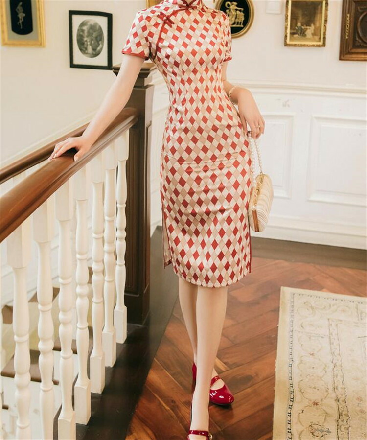 気持ちいい服地 ヴィンテージ オーバーニーワンピース オシャレ 勢運 ポースレン御召し T Foxunivers Com