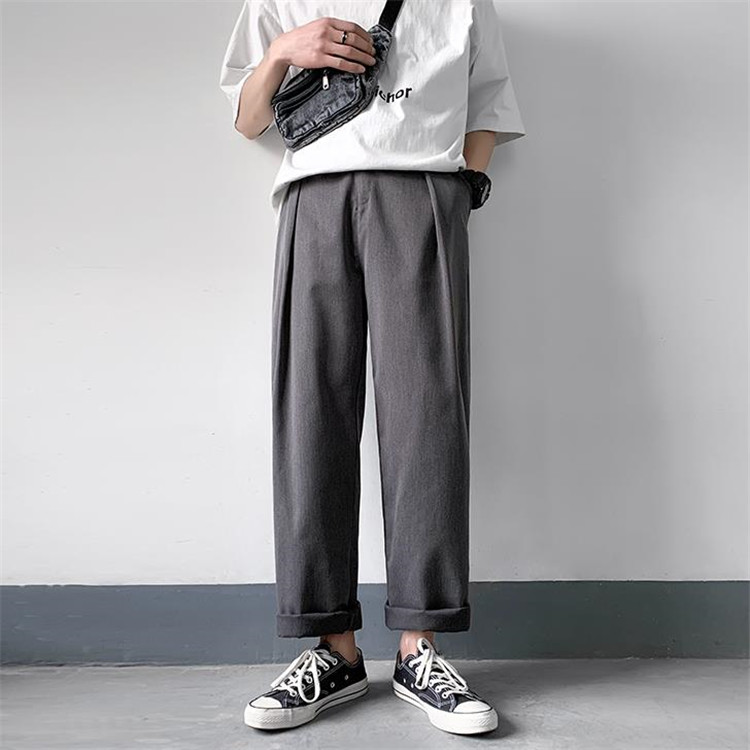 雑誌で紹介されました ユース 九分丈パンツ メンズ ストレートパンツ カジュアルパンツ スーツパンツ T Educaps Com Br