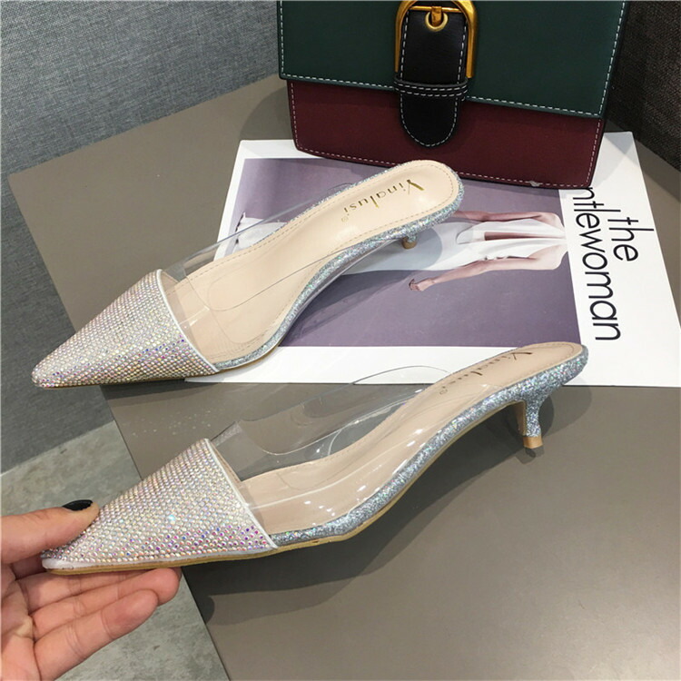 スリッパ おしゃれ ポインテッドトゥ 歩きやすい エレガント ラインストーン T Corcoranglass Com